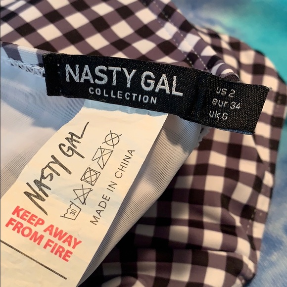 Nasty Gal bandeau bikini top gingham plaid - Picture 3 of 3